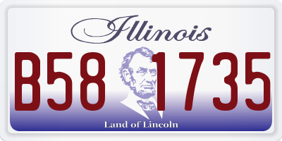 IL license plate B581735