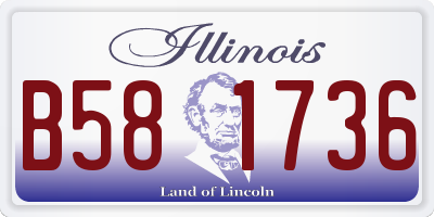 IL license plate B581736
