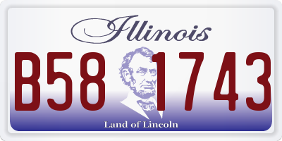 IL license plate B581743