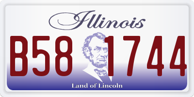 IL license plate B581744