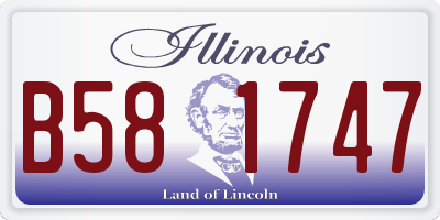 IL license plate B581747