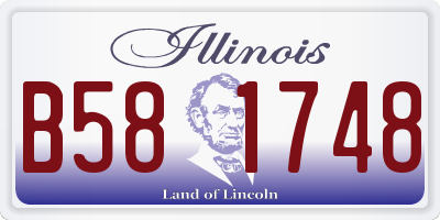 IL license plate B581748