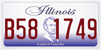 IL license plate B581749