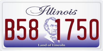 IL license plate B581750