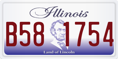 IL license plate B581754