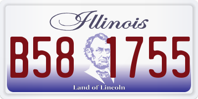 IL license plate B581755