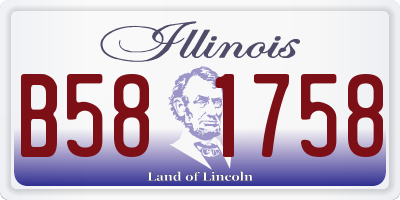 IL license plate B581758