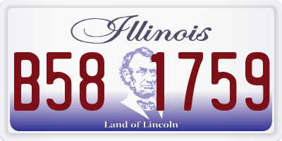 IL license plate B581759