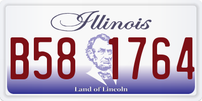 IL license plate B581764