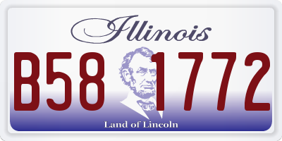 IL license plate B581772