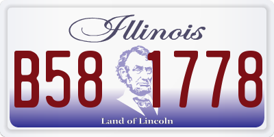 IL license plate B581778