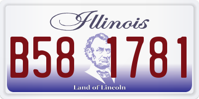 IL license plate B581781