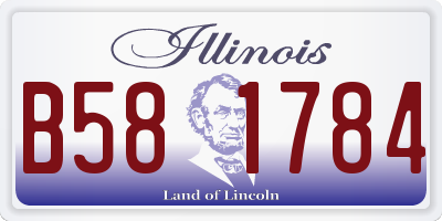 IL license plate B581784