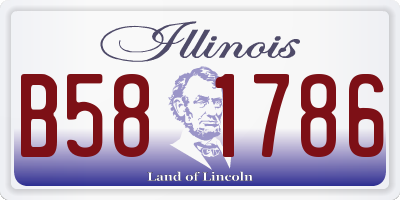 IL license plate B581786