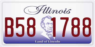 IL license plate B581788
