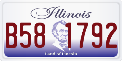 IL license plate B581792