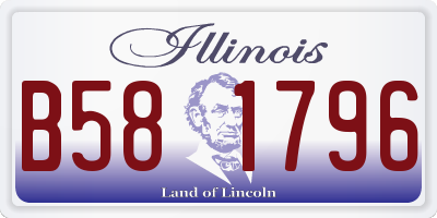 IL license plate B581796