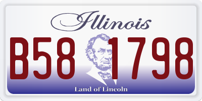 IL license plate B581798