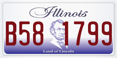 IL license plate B581799