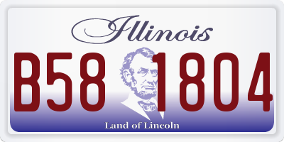 IL license plate B581804