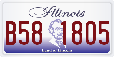 IL license plate B581805