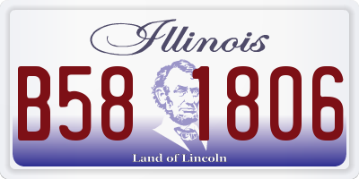 IL license plate B581806