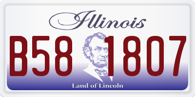 IL license plate B581807