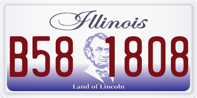 IL license plate B581808