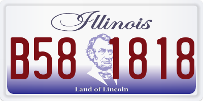 IL license plate B581818