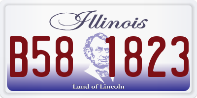 IL license plate B581823