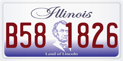IL license plate B581826