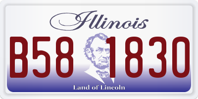 IL license plate B581830