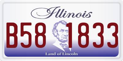 IL license plate B581833