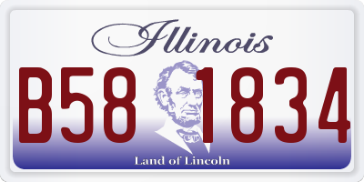 IL license plate B581834