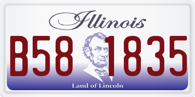 IL license plate B581835