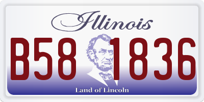 IL license plate B581836