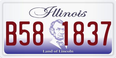 IL license plate B581837