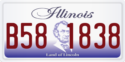 IL license plate B581838