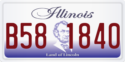 IL license plate B581840