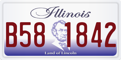 IL license plate B581842