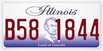 IL license plate B581844