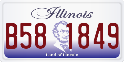 IL license plate B581849