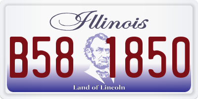 IL license plate B581850