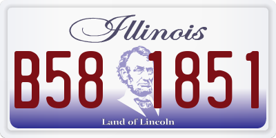IL license plate B581851