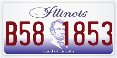 IL license plate B581853