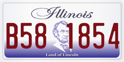 IL license plate B581854
