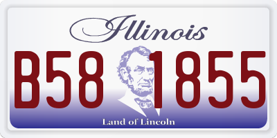 IL license plate B581855