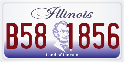 IL license plate B581856