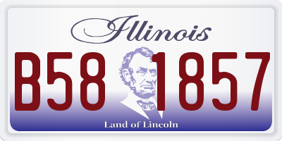 IL license plate B581857