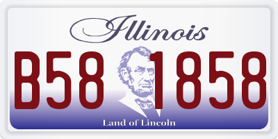 IL license plate B581858